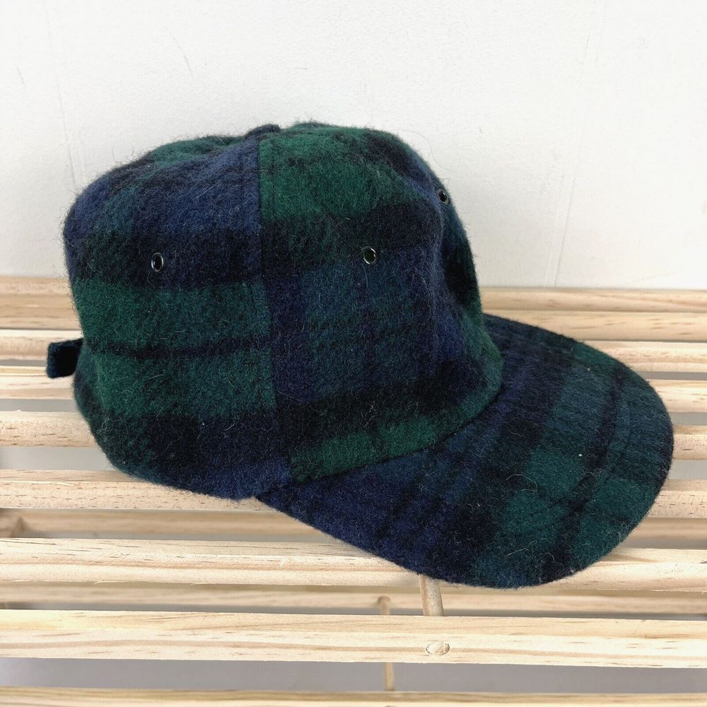 Vintage American Eagle Outfitters Wool Hat Baseball Cap‎ Blackwatch Plaid